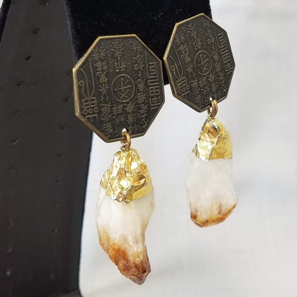 Karen Roache Unique Chinese Good Luck Crystal Clip-on Earrings - Picture 7 of 15